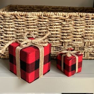 Buffalo Plaid Ornaments, Set of 2